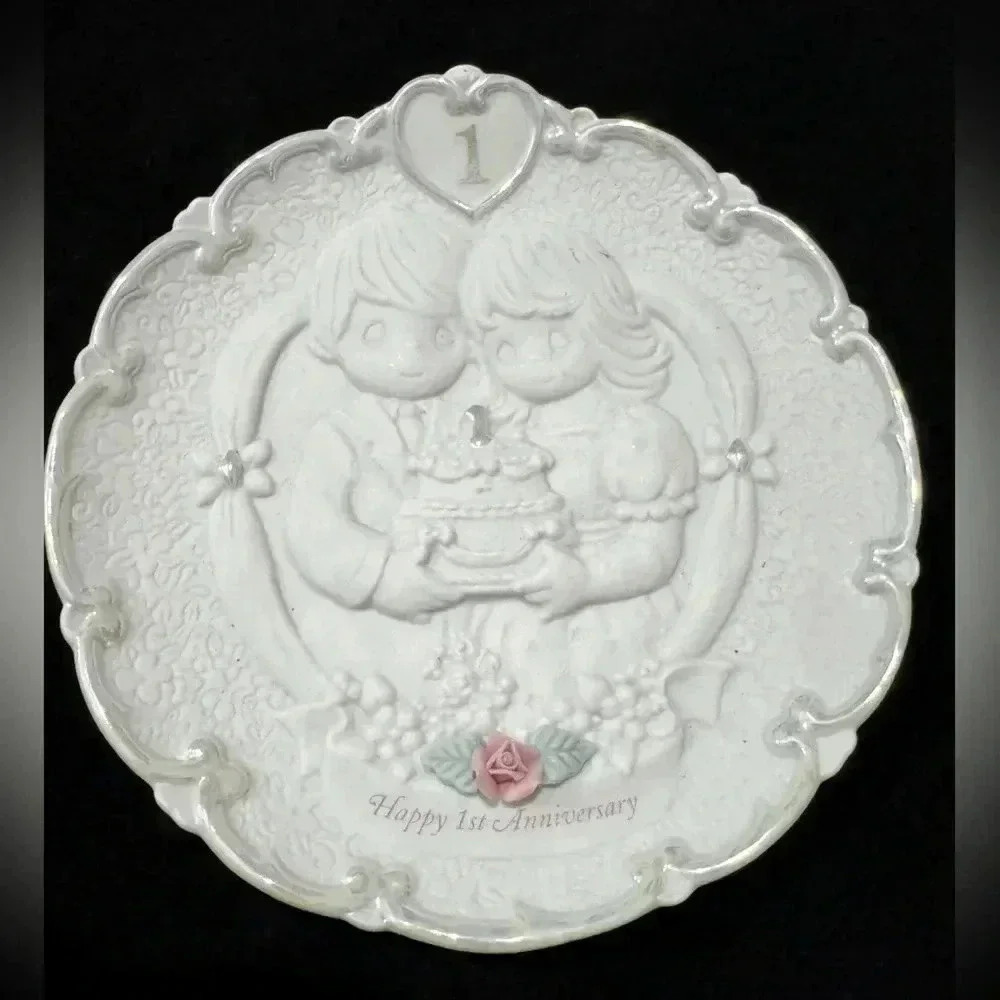 Precious Moments Happy 1st Anniversary Commemorative Plate 1995